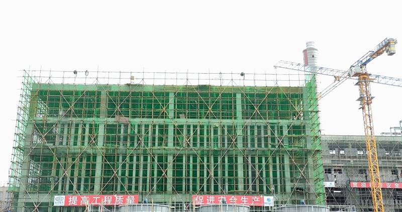 隴西熱電聯(lián)產(chǎn)項目換熱首站主體結構全面封頂